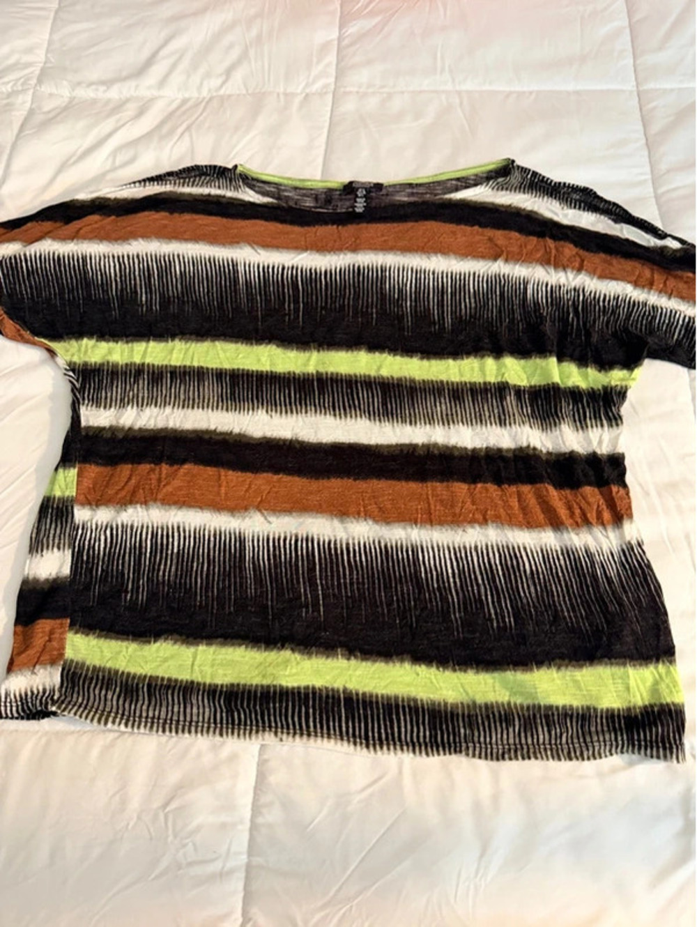 Jones New York black, brown, white, and lime green